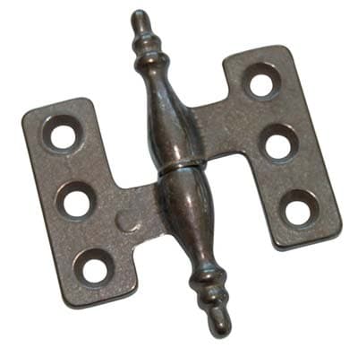 Cerniera Barocco Ala Piana Ottone Bronzato Dx 65 x 55 mm 24 Pezzi - 2