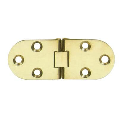 Cerniera a Biscotto con Fermo Ottone Lucido 80 x 30 mm 6 Pezzi - 2