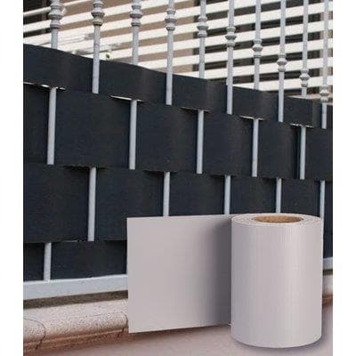 Fascia Coprente Ringhiere Effe PVC Grigio Chiaro H.cm 19 35 m con 20 Clips - 2