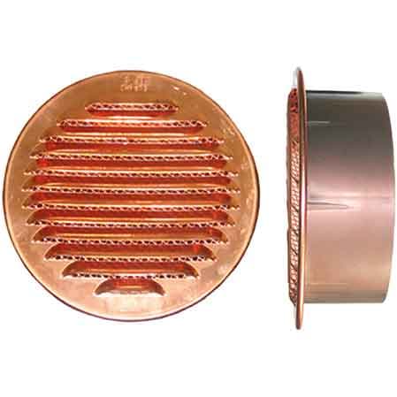 Griglia di Aerazione in Rame Plastica Ø 100 mm - 2