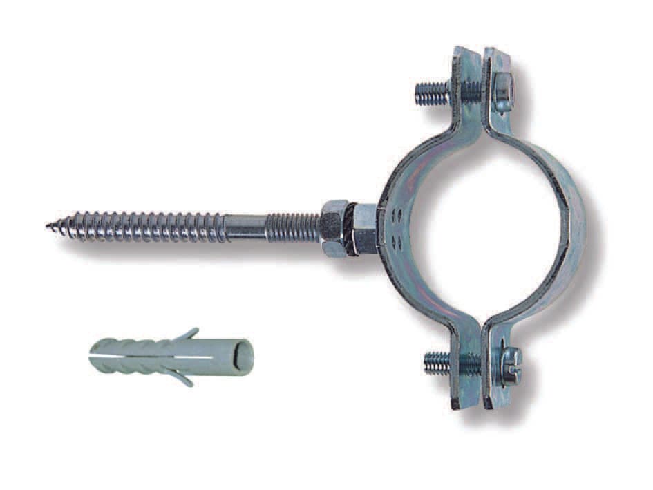 Collari Pesanti in Acciaio Zincato per Tubi 11 4 P Tubi Ø 38 mm 43 10 Pezzi - 2
