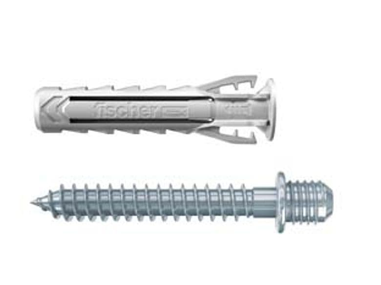 Tassello con Doppia Vite Sx Plus 6 Dv Fischer 100 Pezzi - 2