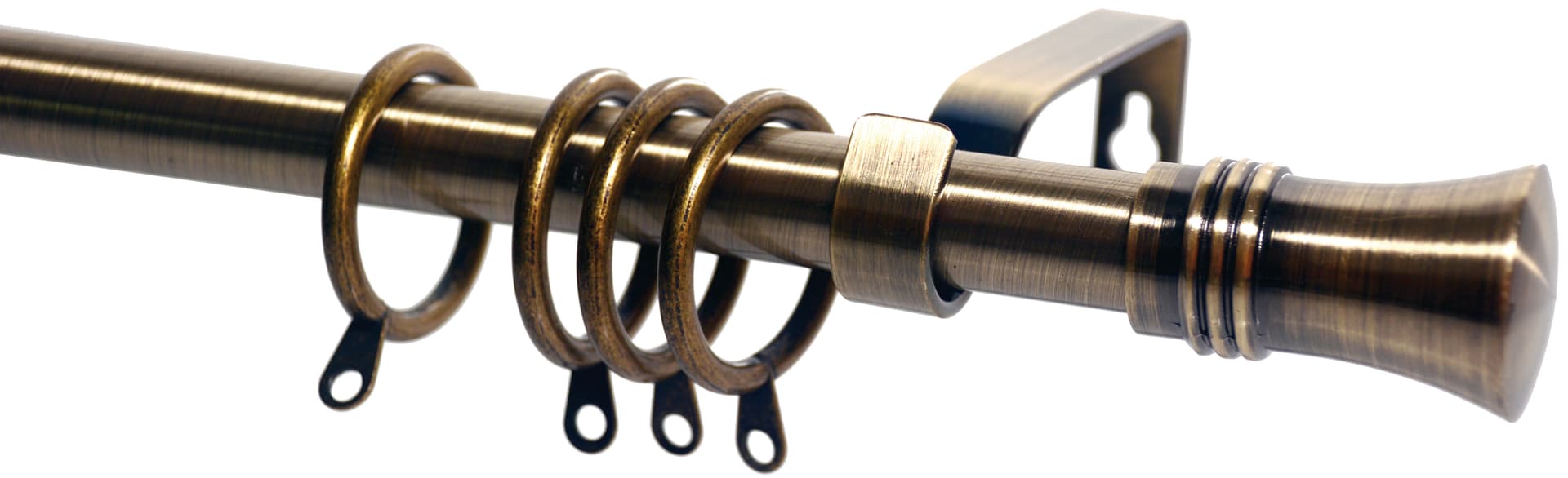 Bastone per Tende Corona Estensibile Cm 71÷122 Colore Oro Antico Utilia - 2
