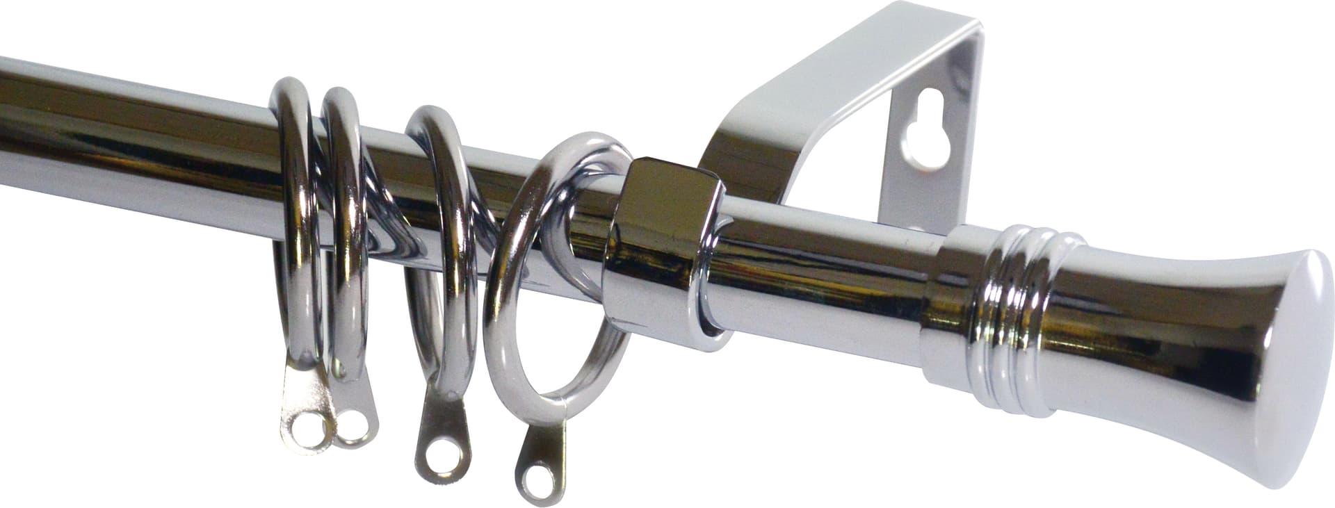Bastone per Tende Corona Estensibile Cm 71÷122 Colore Acciaio Utilia - 2