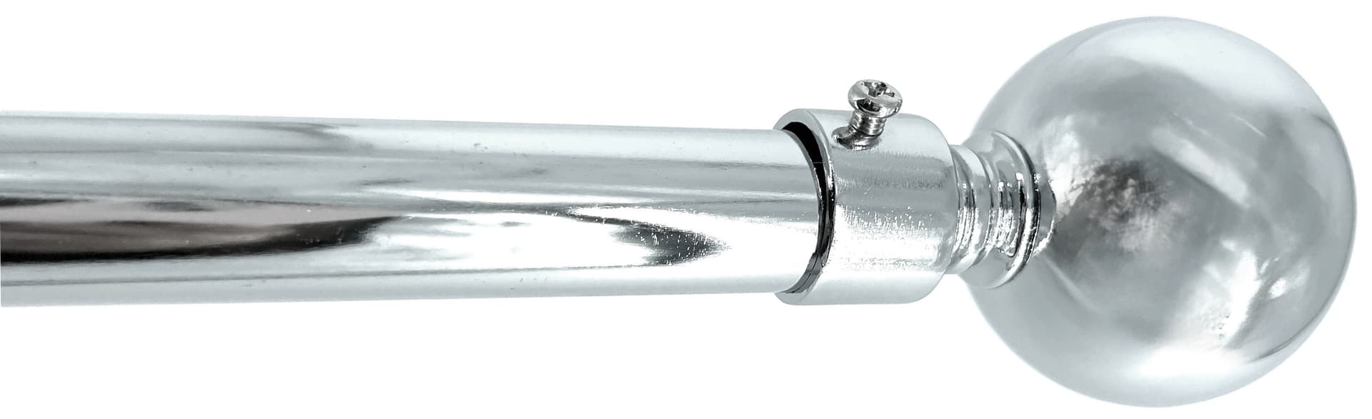 Bastone per Tende Globo Estensibile Cm 71÷122 Colore Acciaio Utilia - 2