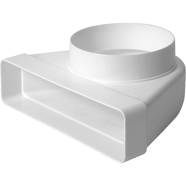 Curva con Riduzione da Tubo Tondo a Rettangolare da Ø 100 mm a Mm 110 x Pes - 2