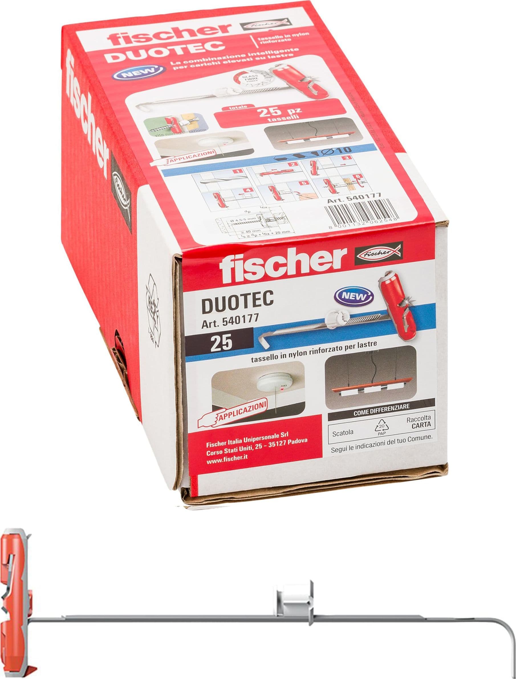 Fissaggio Basculante in Nylon Duotec Ø 10 mm Fischer 25 Pezzi - 2