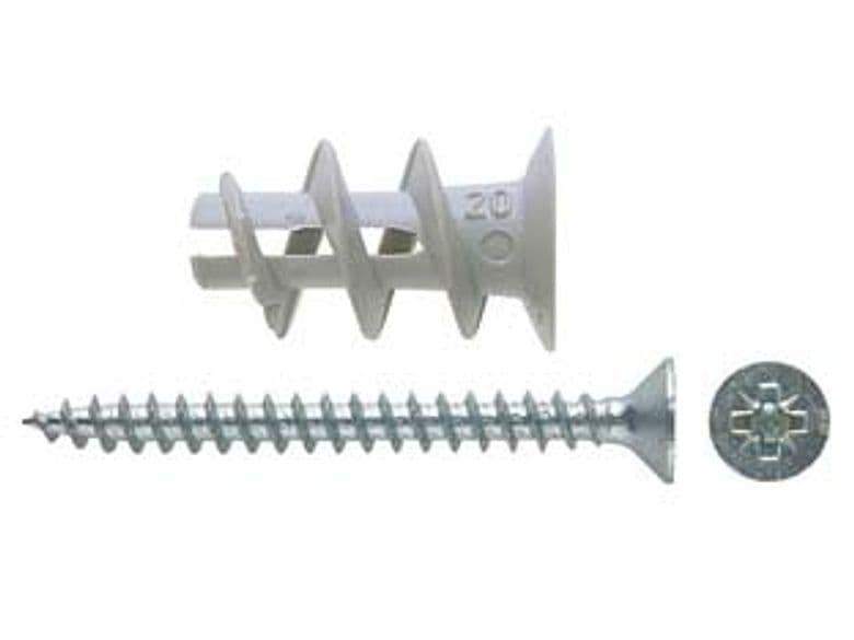Tassello in Nylon con Vite Gks per Cartongesso Ø 13 mm MMX22, Vite 50 Pezzi – Fischer
