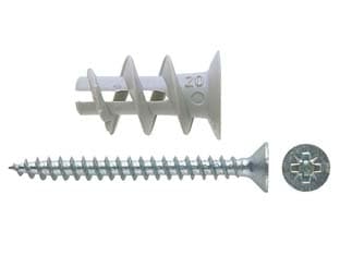 Tassello in Nylon con Vite Gks per Cartongesso Ø 13 mm MMX22, Vite 50 Pezzi - 2