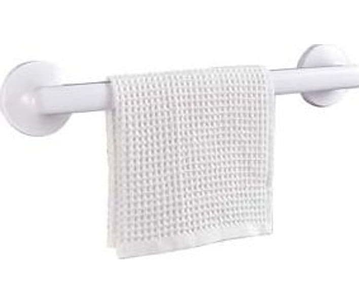 Porta Asciugamano Bagno in Abs+tpr 421 MMX73X59 Bianco Aglaia 3 Pezzi - 2