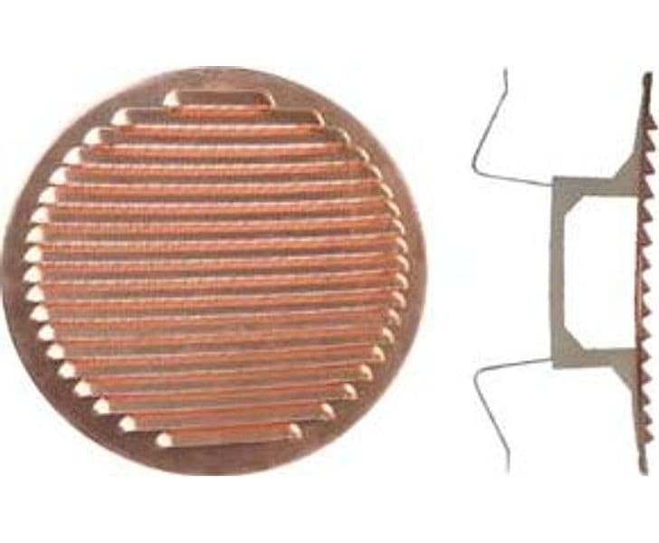 Griglia Aerazione Tonda con Molla in Rame Ø 80 mm 125 2 Pezzi