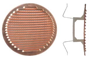 Griglia Aerazione Tonda con Molla in Rame Ø 80 mm 125 2 Pezzi - 2