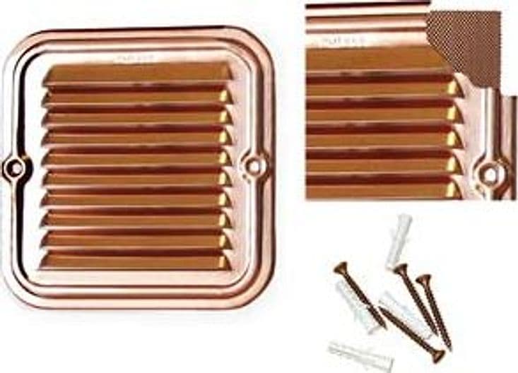 Griglia Aerazione Quadrata in Rame 23 CMX23