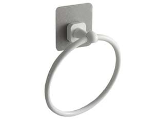 Porta Asciugamano Anello in ABS 165 MMX58X200 Bianco Aglaia 3 Pezzi - 2
