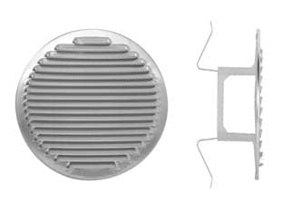 Griglia Aerazione Tonda con Molla in Alluminio Ø 80 mm 125 5 Pezzi - 2