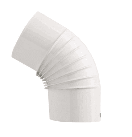 Gomito Smaltato 45 ° Classic Ee ? 80 mm Save Colore Bianco - 2