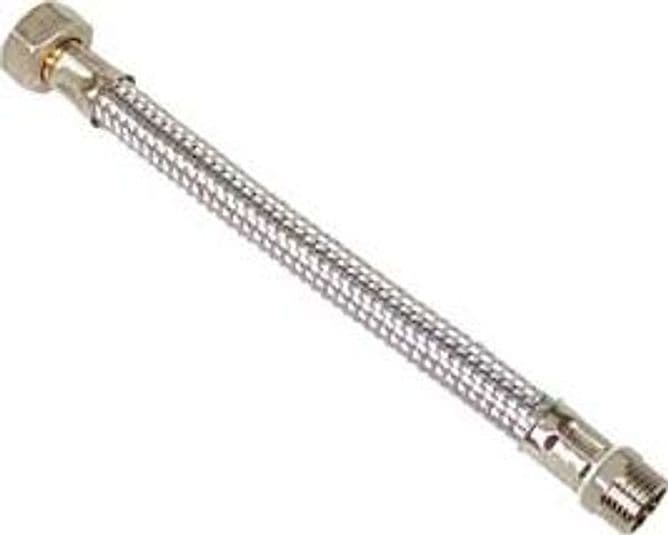Flessibile Inox DN8 M3/8 F1 2 M3/8 F1/2 30 cm Aglaia 10 Pezzi - 2
