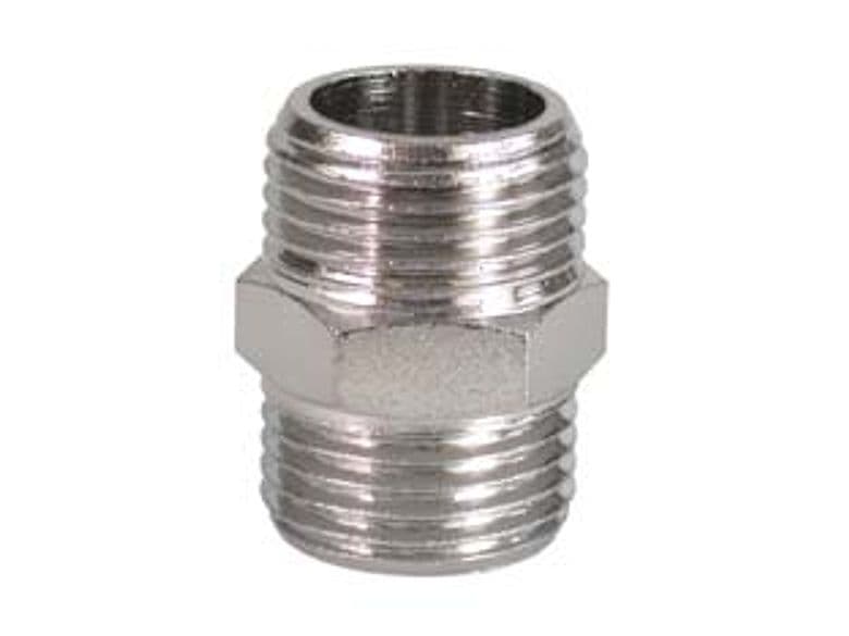 Niples Maschio Ottone Cromato m 1/2 10 Pezzi