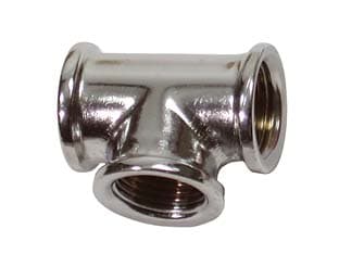 Tee Femmina Ottone Cromato Ff ½ 10 Pezzi - 2
