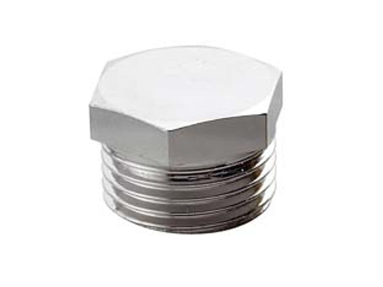 Tappo Maschio Ottone Cromato m 1/2 10 Pezzi