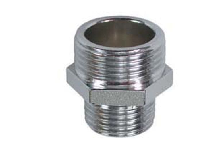 Niples Ridotto Ottone Cromato 3/8 x 1/2 10 Pezzi