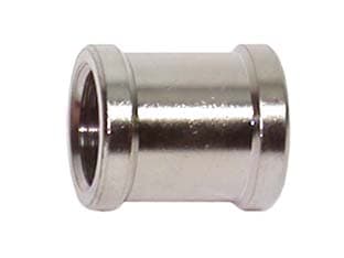 Manicotto Femmina Ottone Cromato Ff ½ 10 Pezzi - 2