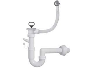 Sifone Moplen a U 1 Via con Scarico Piletta e Troppo Pieno 11 2 per Lavello - 2