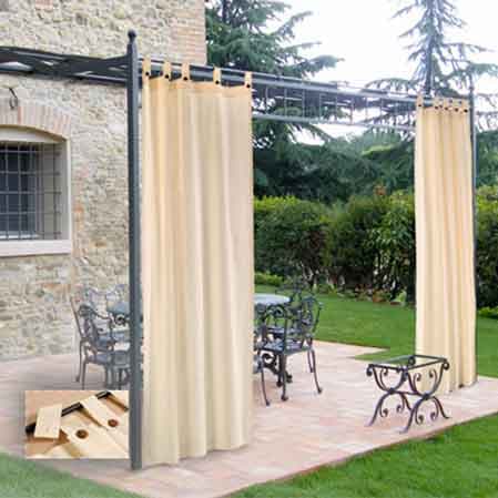 Tenda da Sole per Gazebo 160 x 270 cm Colore Ecrù - 2