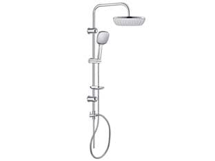 Colonna Doccia Lusso Cromata Quadra Soffione 22,5 CMX22,5 Aglaia - 2