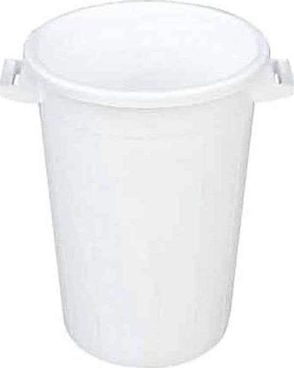 Bidone per Rifiuti Bianco 100 l Ø 47X66H - 2