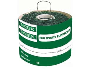 Filo Ferro Spinato Zincato e Plastificato Rotolo da 100 m 1 Rotolo T Rex - 2
