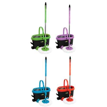 Set Secchio Lavapavimenti Rotante Spin Mop 360 cm 49 x 29,5 x Gio Style - 2