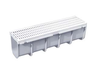 Canaletta con Griglia Completa in Polipropilene Grigia 50 CMX13X14H - 2