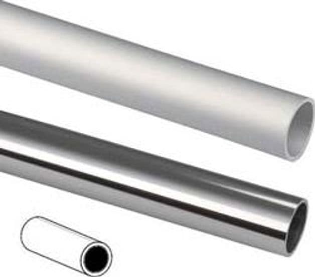 Profilo Tubo Tondo in Alluminio Ø 16 mm 2 mm m Argento 5 Pezzi - 2
