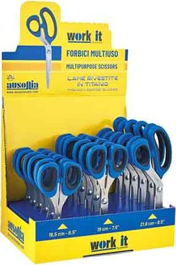 Forbici Work It in Espositore Ausonia 18 Pezzi - 2
