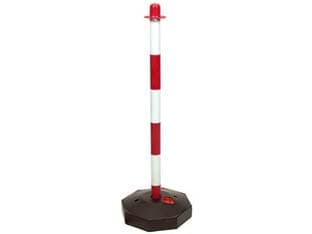 Colonnina Segnaletica in Plastica Bianco Rossa 90 Cmh. Quality 10 Pezzi - 2