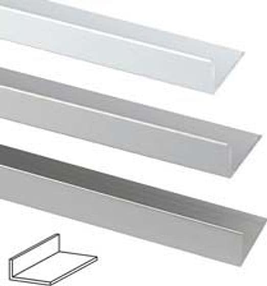 Profilo Angoli Diversi in Alluminio 20 MMX10 1 m Argento Lucido 10 Pezzi - 2