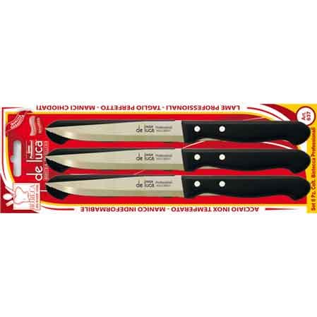 Coltelli da Bistecca Lama 11 cm De Luca Coltellerie Blister 6 Pz - 2