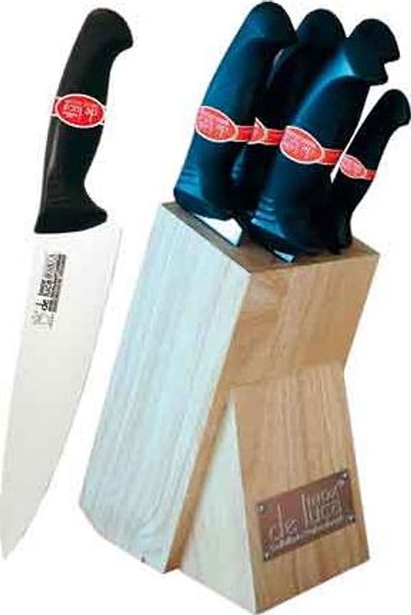 Set Coltelli con Ceppo De Luca Coltellerie 5 Pezzi - 2