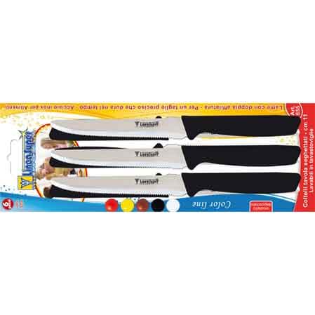 Coltelli da Tavola Lama 11 cm De Luca Coltellerie Blister 6 Pezzi - 2
