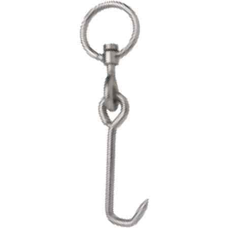 Gancio Girevole Snodato con Anello 220 x 6 mm 10 Pezzi - 2