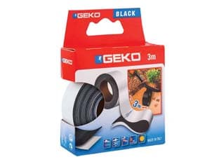 Nastro Autoagglomerante Nero 25 Mmh. in Rotoli da 3 m Nero Geko 4 Blister - 2