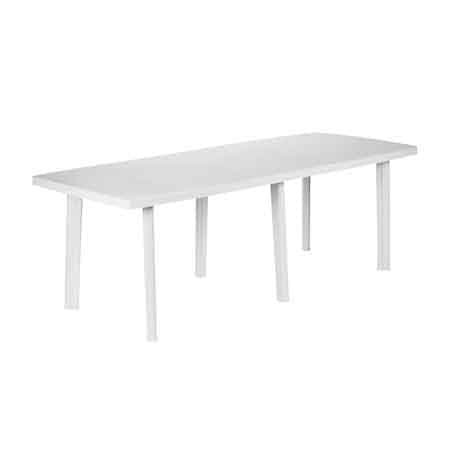 Tavolo Allungabile Rettangolare Trio Cm 216 x 90 x Pro Garden Colore Bianco - 2