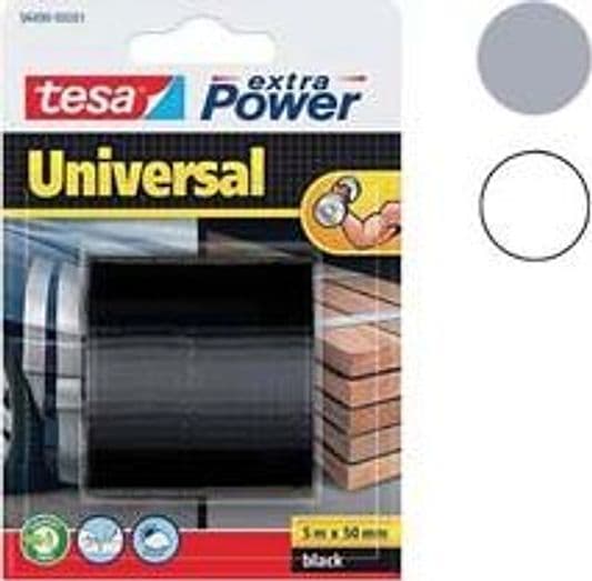 Nastro Telato Extra Power Universale 50 mm in Rotoli da 5 m Nero 4 Pezzi - 2