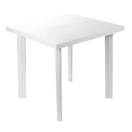 Tavolo Componibile Rettangolare Fiocco Cm 80 x 75 Pro Garden Colore Bianco - 2
