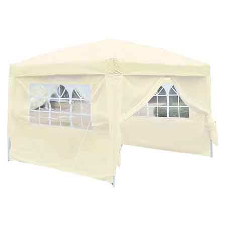 Gazebo con Chiusure Laterali 3 x 3 m Ideal Star Colore Bianco - 2