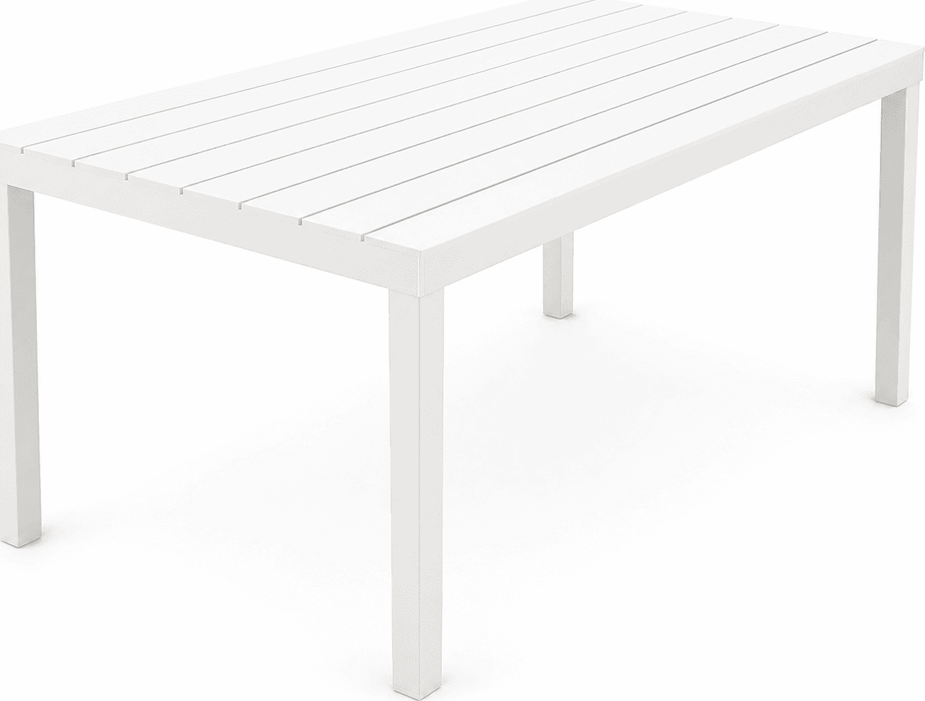 Tavolo Componibile Rettangolare Sumatra Pro Garden Bianco Cm 138 x 80 x 72H - 2