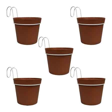 Kit Vasi con Balconiera Pop Up Ø 12 x 13H Colterracotta - 2