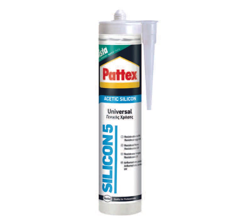 Pattex Silicone Sista Silicon 5 Acetico 280 ml Trasparente Henkel 25 Pezzi - 2