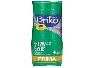 K2 Linea Briko Intonaco Base Gesso Bianco in Polvere Rasante 4 kg 4 Pezzi - 2